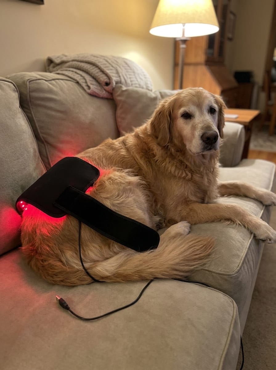 Customer photo review of Cinturón de Luz Roja para Perros
