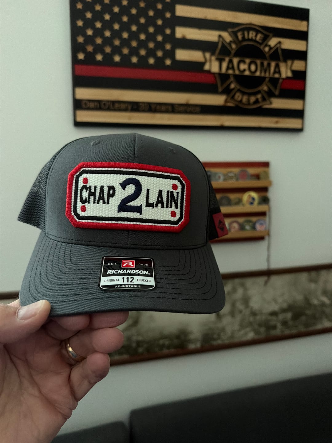 Customer photo review of SNAPBACK HOSE HAT WITH CUSTOM BACK OF HAT