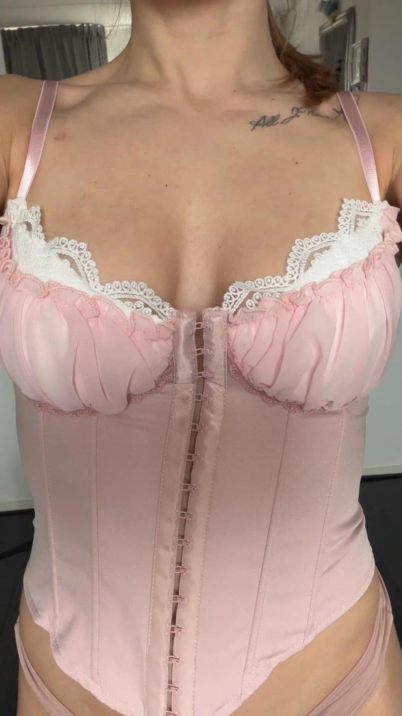 Customer photo review of Rosette Lace Camisole Top
