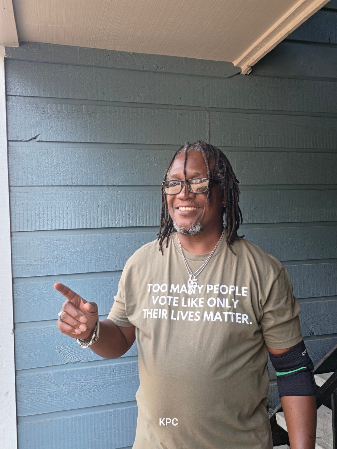 Customer photo review of Vote Like Only Their Lives Matter Unisex T-shirt