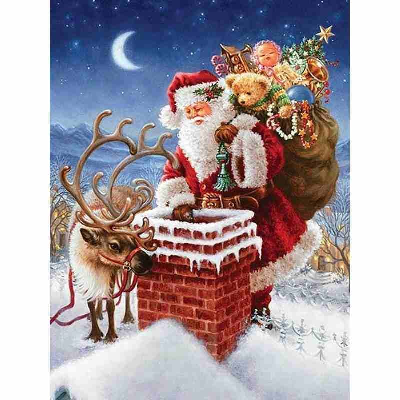 Customer photo review of Diamond painting - Kerstman op het dak