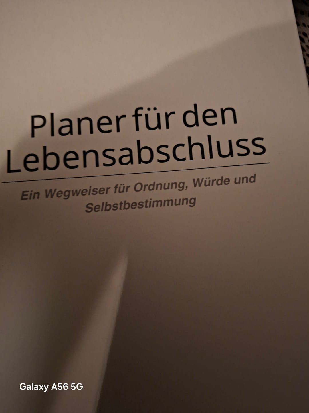 Customer photo review of Vorsorge-Planer für den Lebensabschluss + Gratis Vorsorge Checkliste