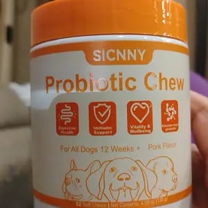 Customer photo review of Supporto Immunitario Cane Multivitaminico 8-in-1 con Probiotici