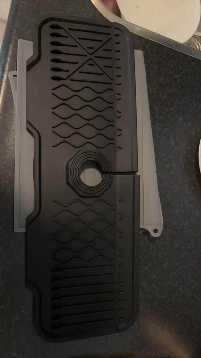 Customer photo review of Aqua Slope Rubber Faucet Sink Mat