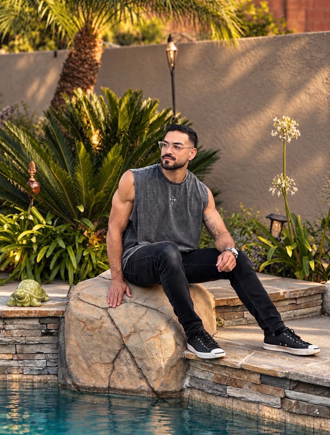 Customer photo review of God is Love Vintage Premium Tank