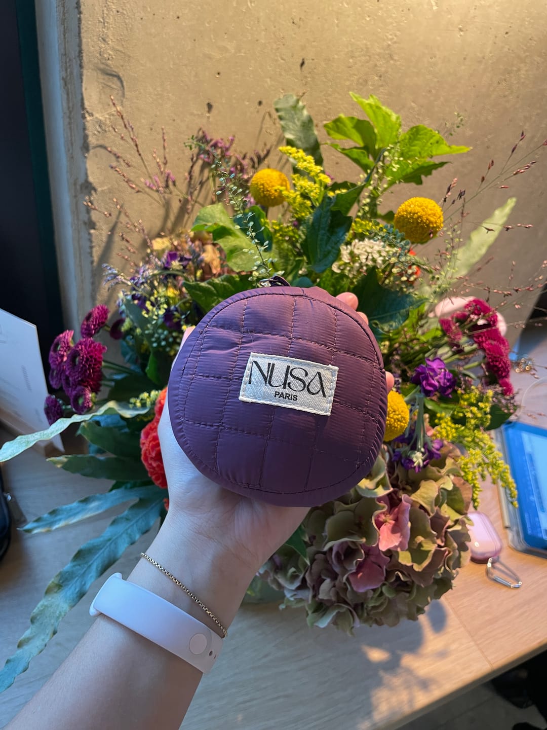 Customer photo review of Ensemble de prière Nusa — Flores — Violet