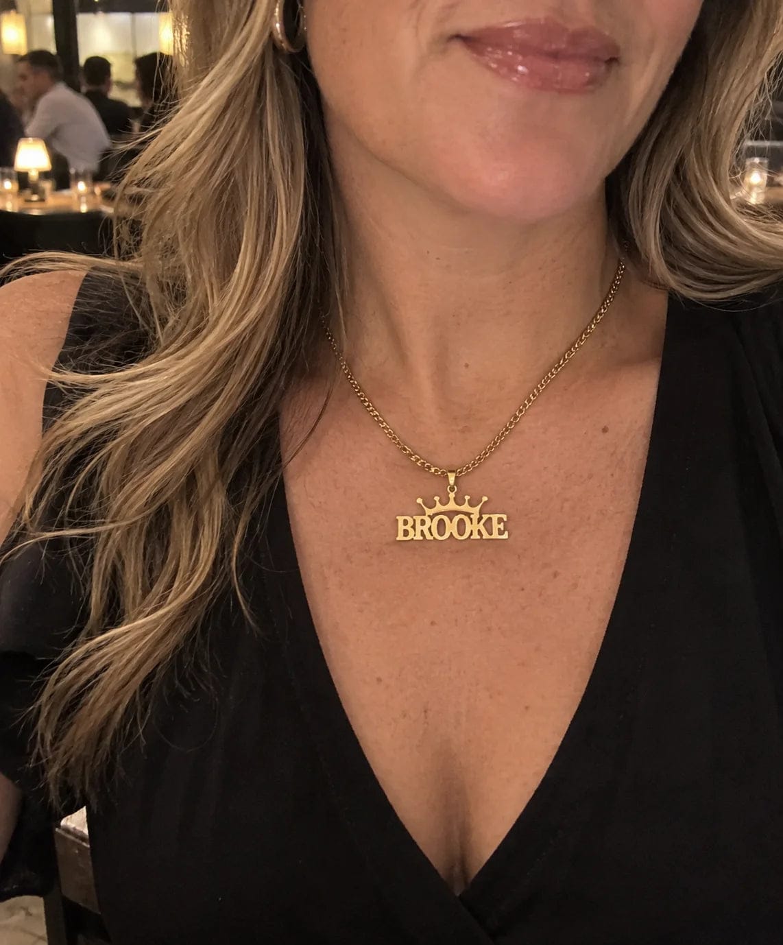 Customer photo review of Personalized Crown Name Necklace