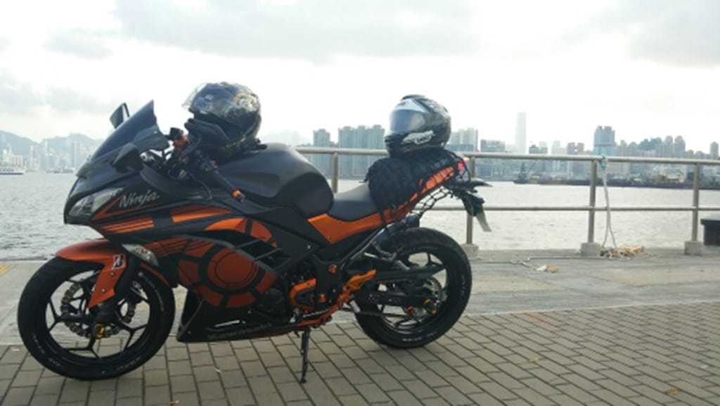 Customer photo review of Orange Black Fairing Kit For Ninja 300R Fairings 2013 2014 2015 2016 2017 Aftermarket
