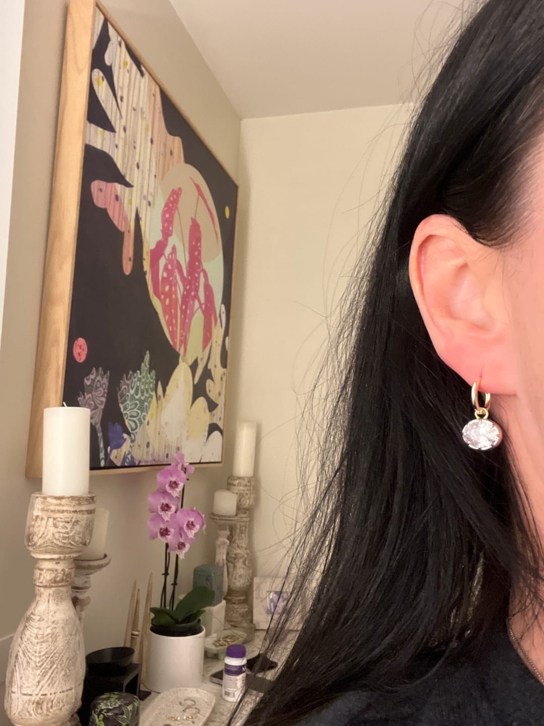 Customer photo review of RHODE TWO TONE EARRINGS (Pre-Order, August 21)