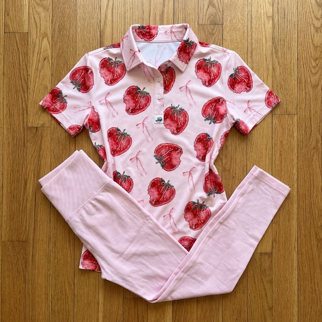 Customer photo review of Strawberry & Bow Women's Golf Polo