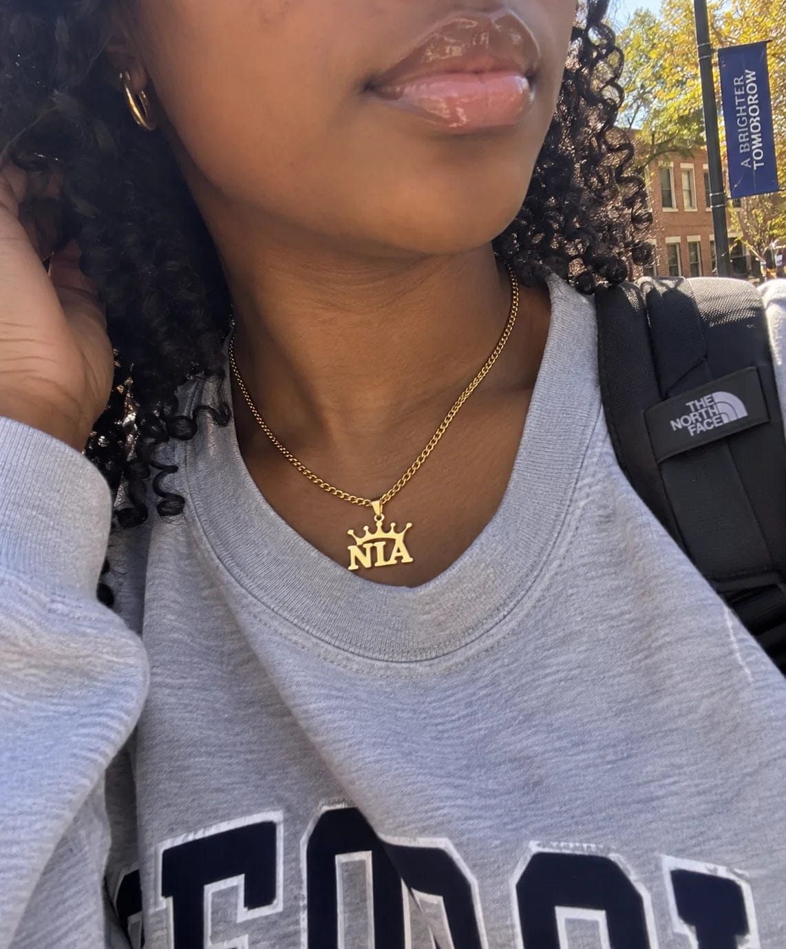 Customer photo review of Personalized Crown Name Necklace