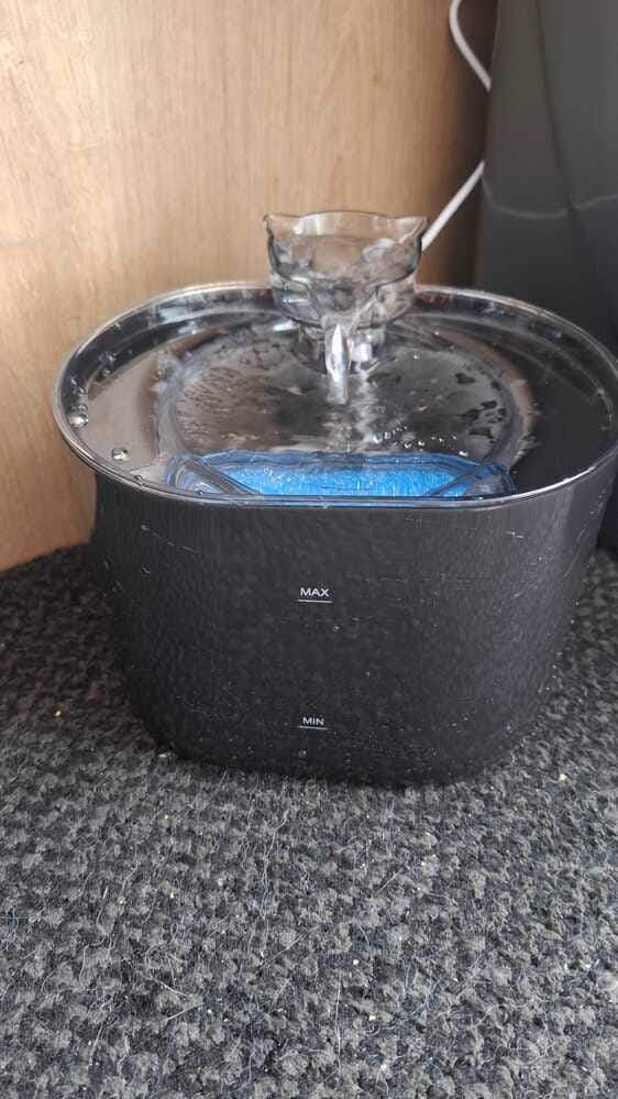 Customer photo review of Fontaine à Eau pour Chat 2,2L – Filtration Continue