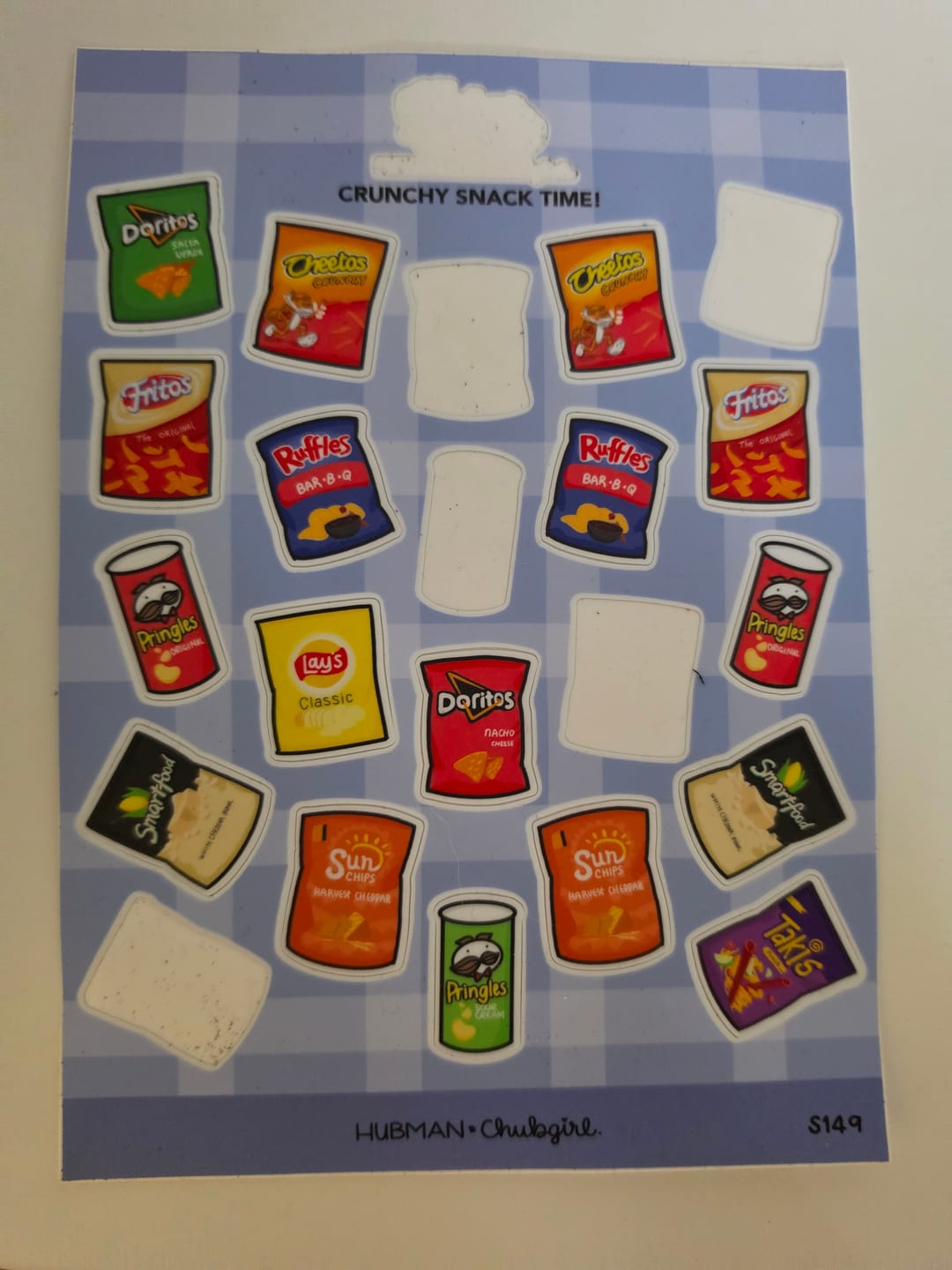 Customer photo review of Sticker Sheet - Crunchy Snack Time!