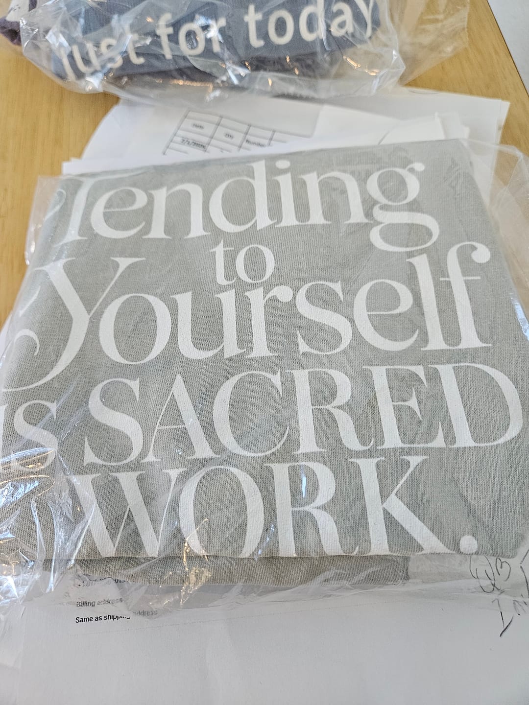 Customer photo review of Tending to Yourself Comfort Tee