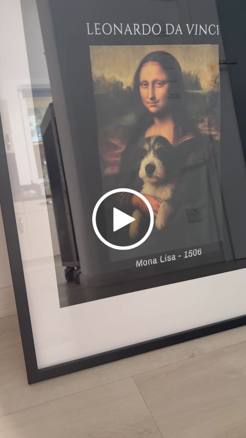 Customer video review of Mona Lisa Premium T-Shirt mit deinem Hund