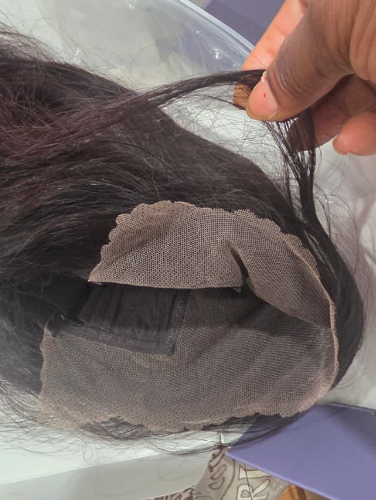 Customer photo review of Wavymy Pre-Cut 13x6 Max Lace Frontal Wig Drawstring Wear & Go Wigs Dome Cap Glueless Wigs 180% Density