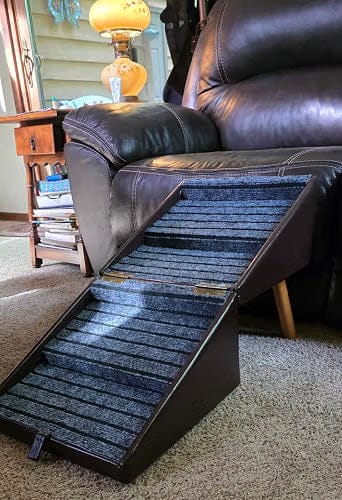 Customer photo review of 2-in-1 Foldable Dog Stairs Ramp for Bed and Couch