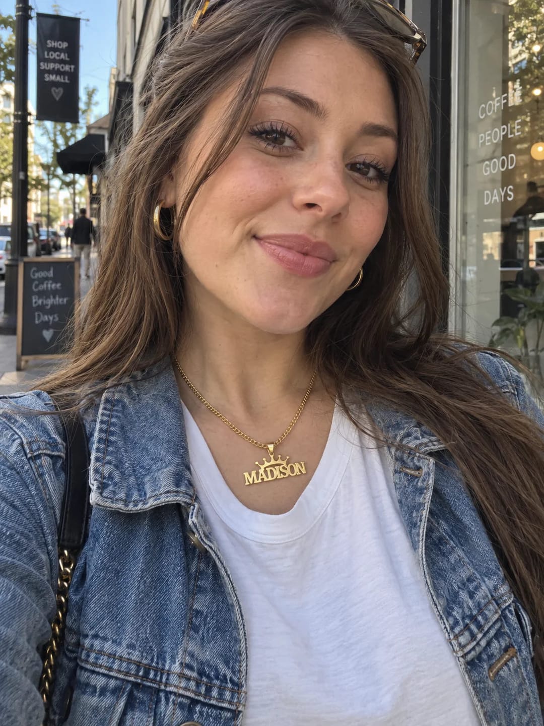 Customer photo review of Personalized Crown Name Necklace