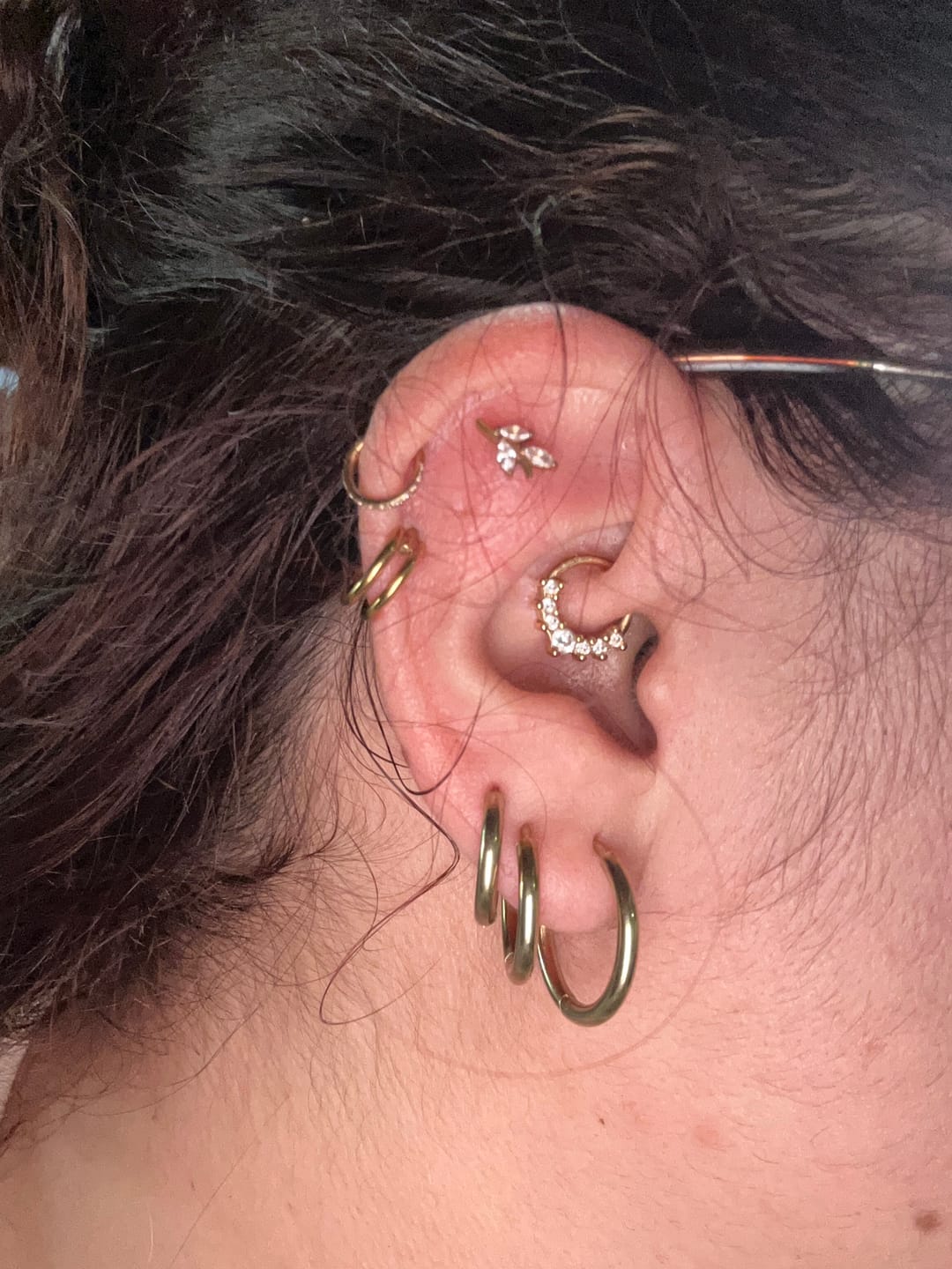 Customer photo review of Piercing Daith y Séptum Queen