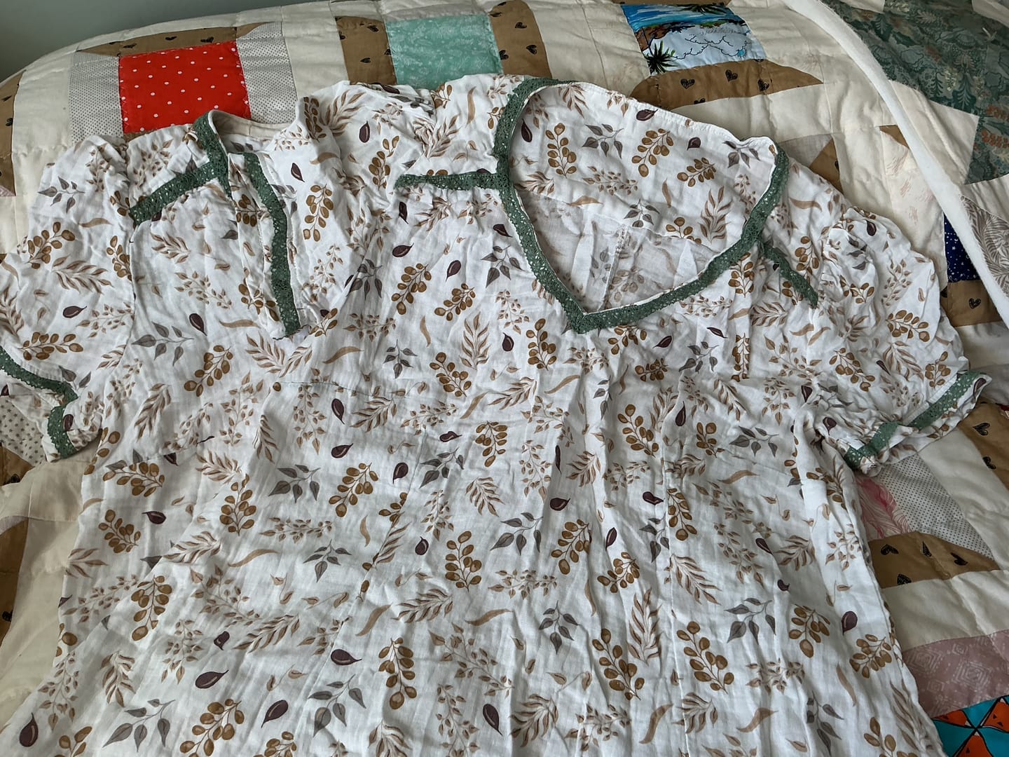 Customer photo review of Berry Blossom Flat Double Gauze Fabric