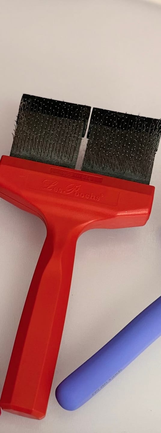 Customer photo review of Четка за куче LES POOCHS MATT ZAPPER DOUBLE