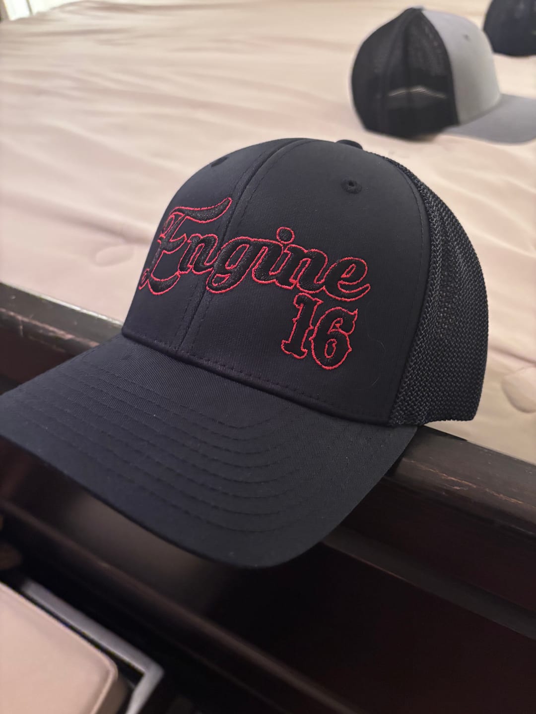 Customer photo review of Fire Company Custom Embroidered Hat