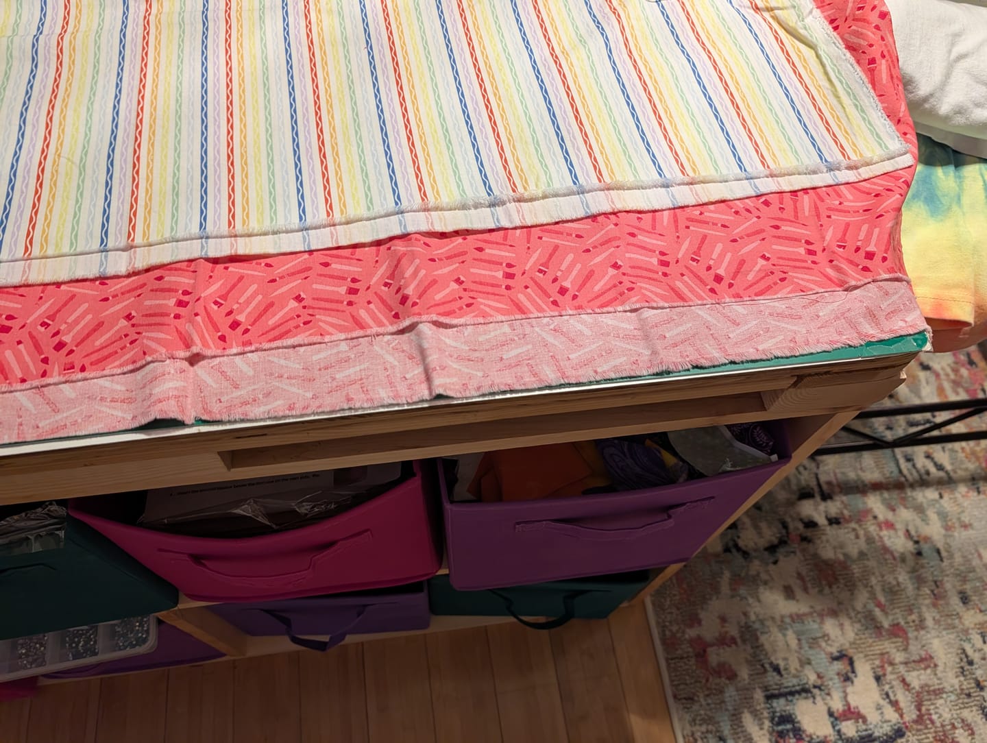 Customer photo review of Over the Rainbow Stripes Fabric