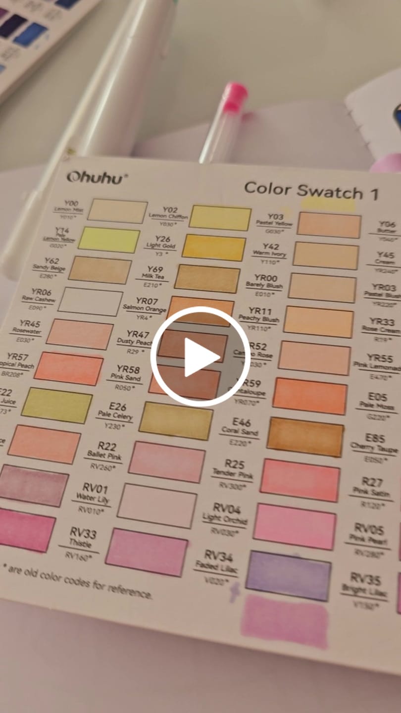 Customer video review of Ohuhu Honolulu 96 Pastel Colors Alcohol Art Markers - Sweetness & Blossoming (New Color Codes)