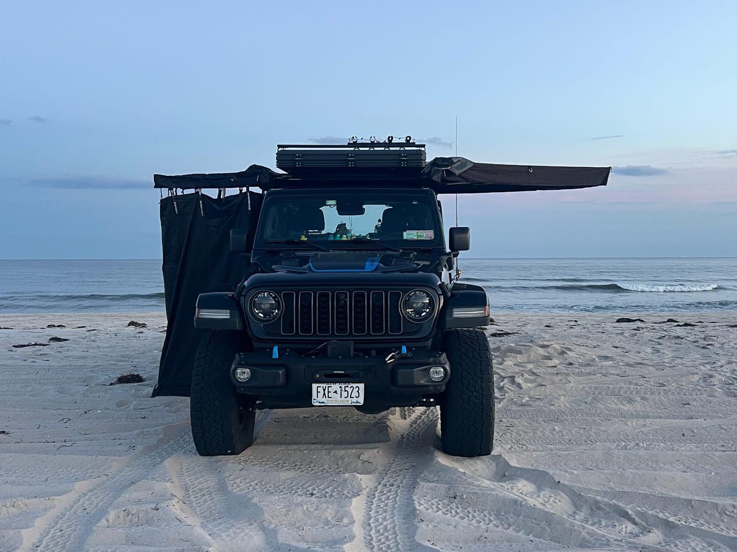 Customer photo review of OPENROAD Quick-Open Overland Shower/Privacy Awning V2