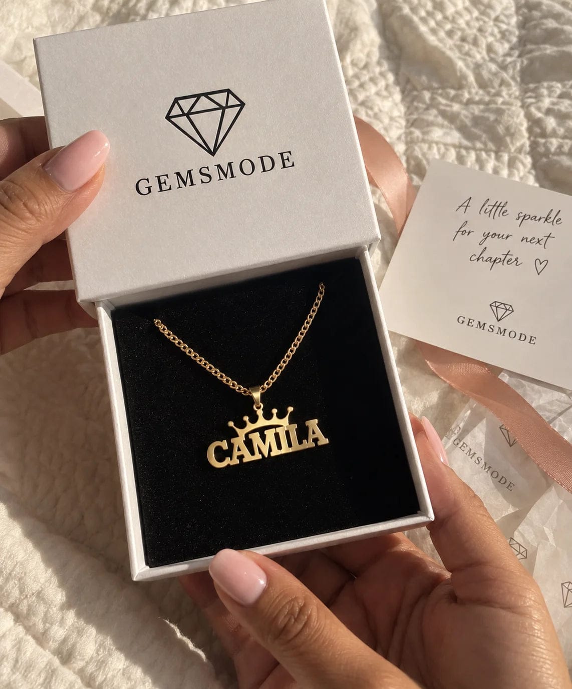 Customer photo review of Personalized Crown Name Necklace