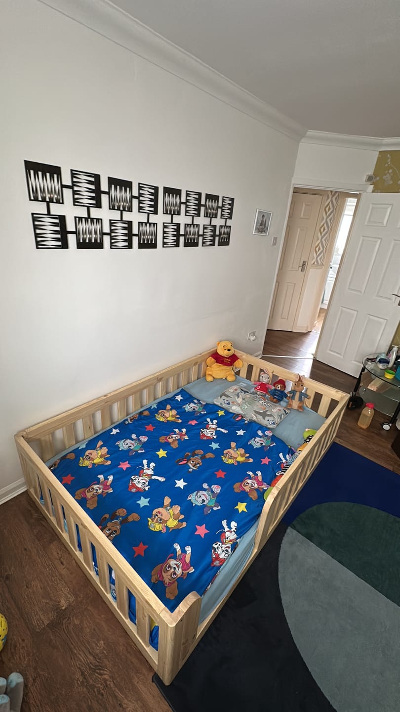 Customer photo review of Roomix Transition Toddler Bed Natural