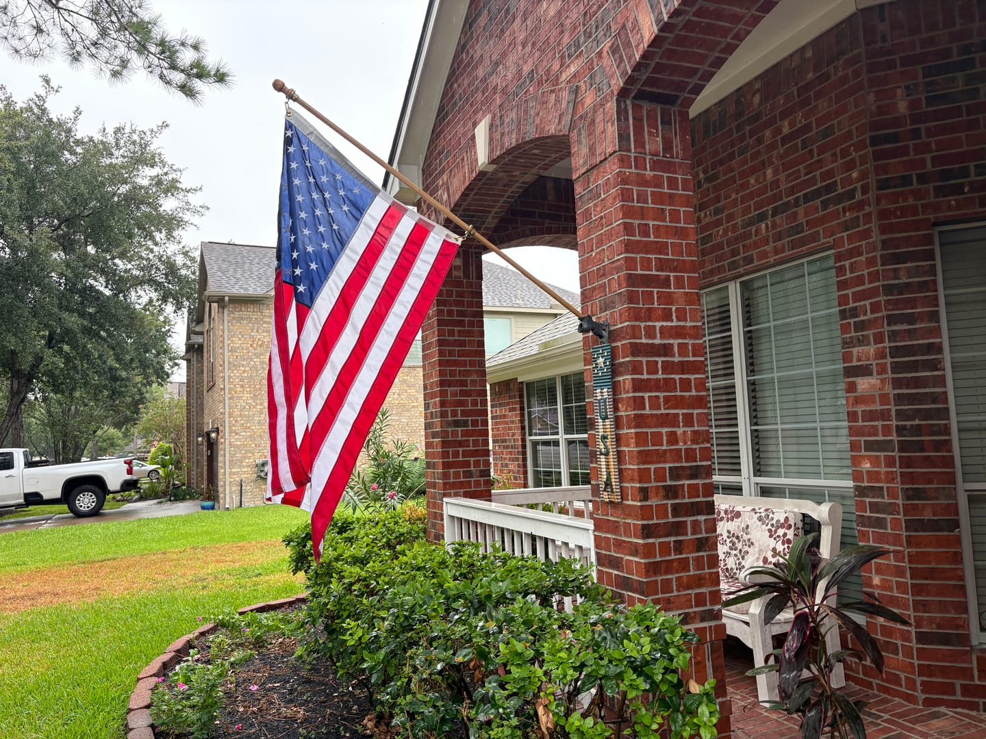 Customer photo review of 3' x 5' American Flag Set