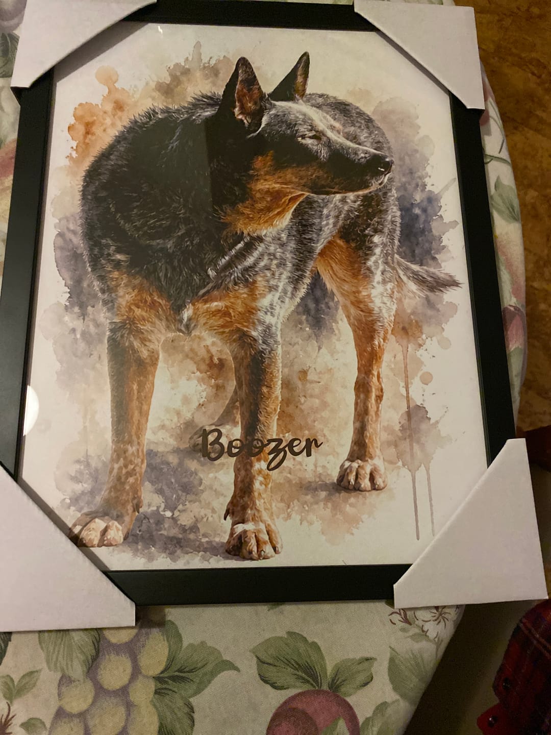 Customer photo review of Personalised Poster - Watercolour Realistic Portrait