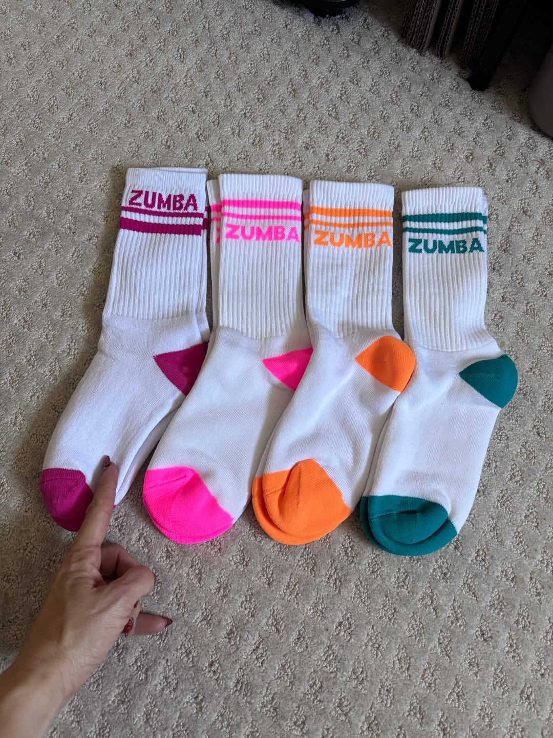 Customer photo review of Electric Feel Plush High Socks
