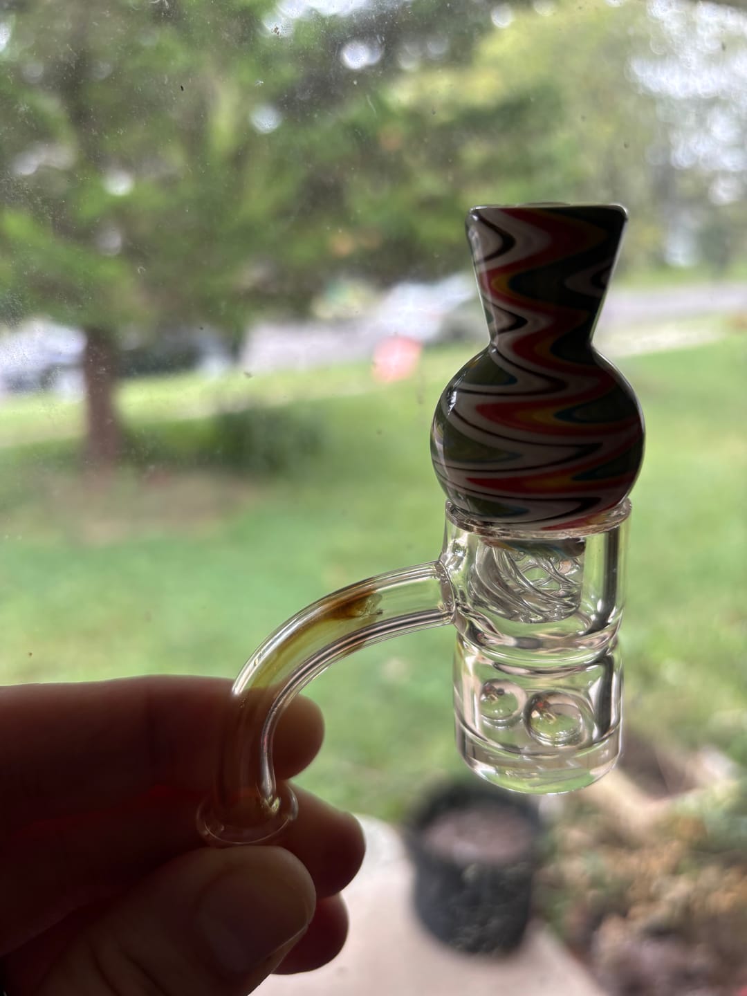 Customer photo review of AFM Splash Guard Thick Bottom Quartz Dab Banger – 3 mm Thick, 25 mm Bucket