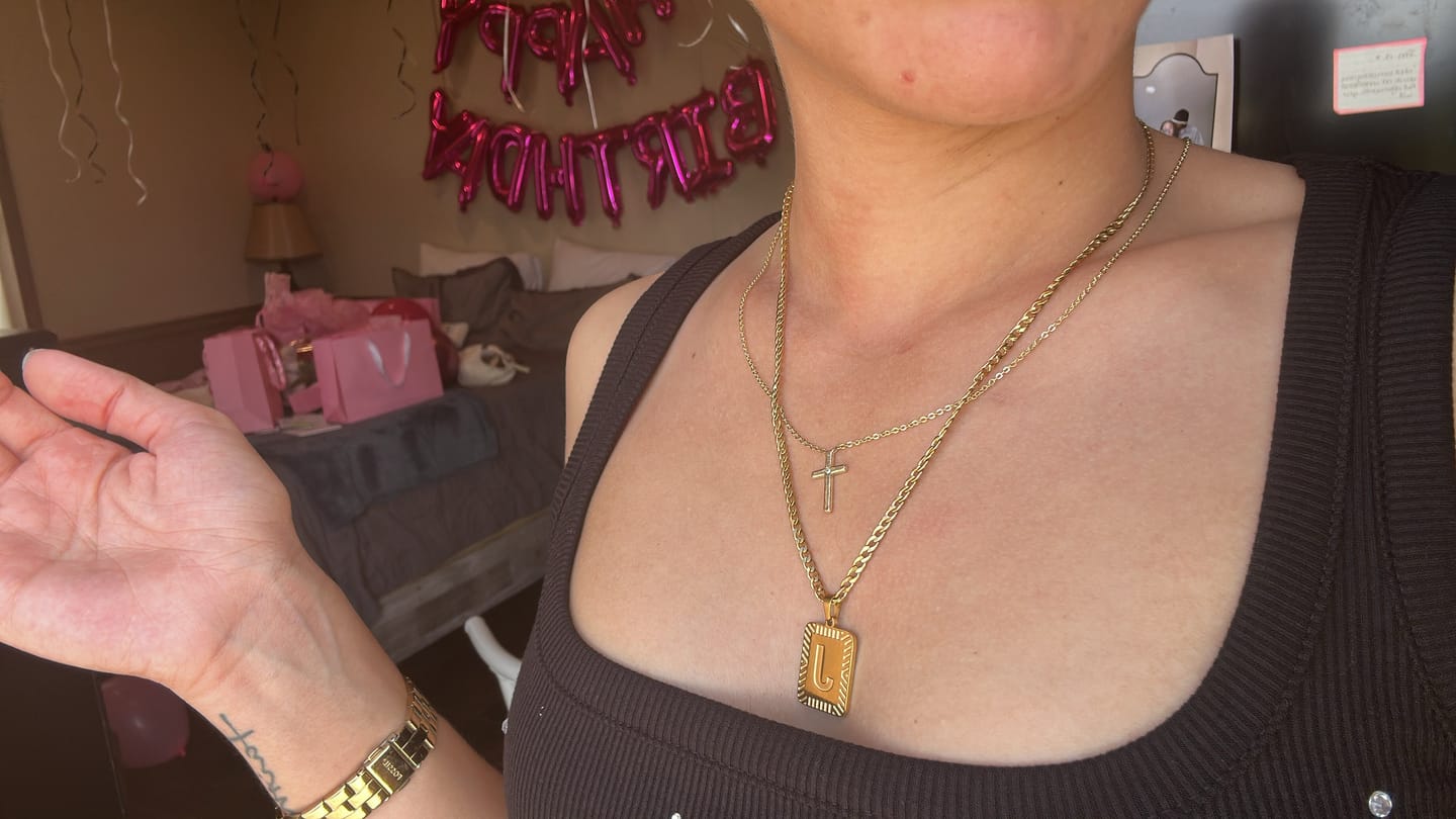 Customer photo review of Custom Name Necklace