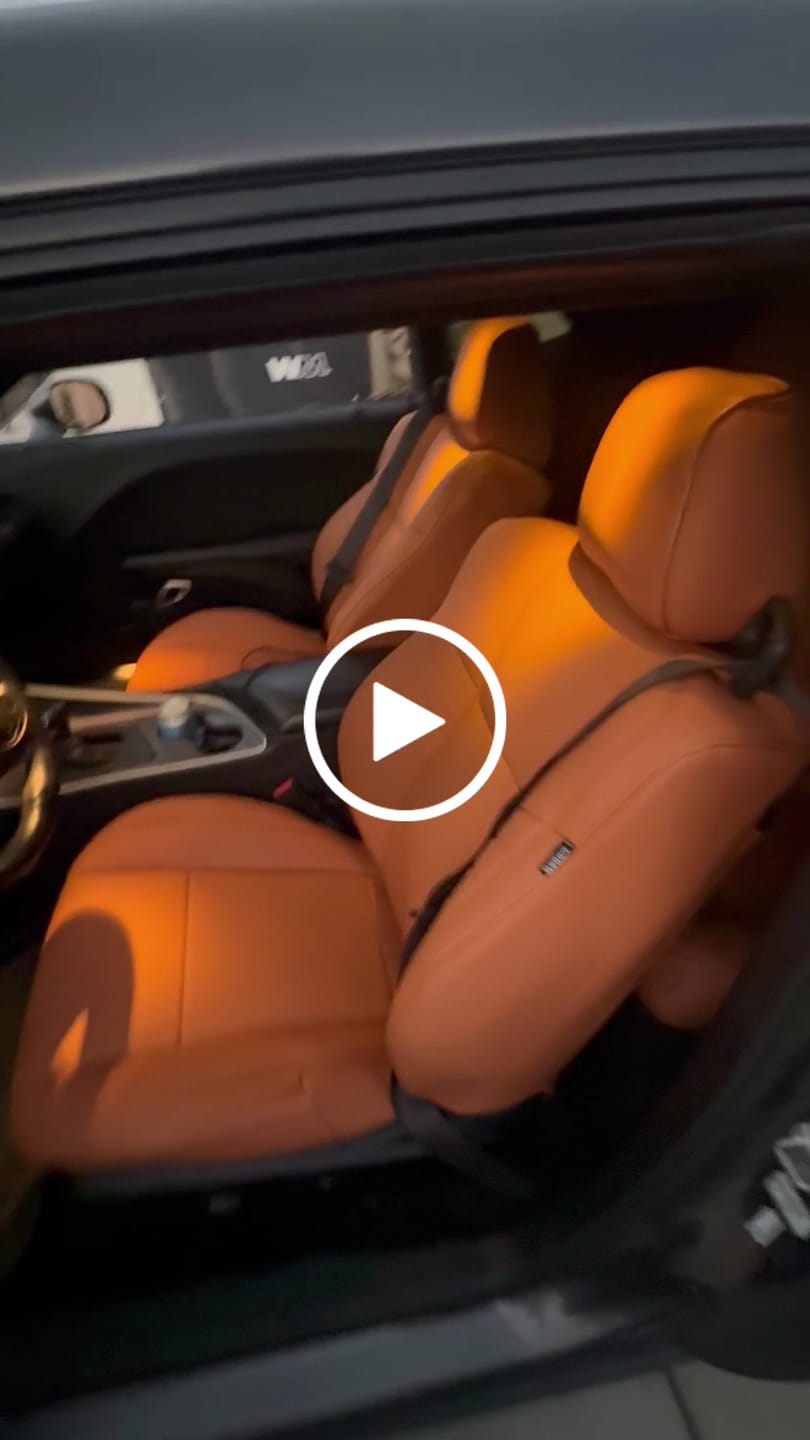 Customer video review of 2015-23 Dodge Challenger Custom Performance Seat Covers