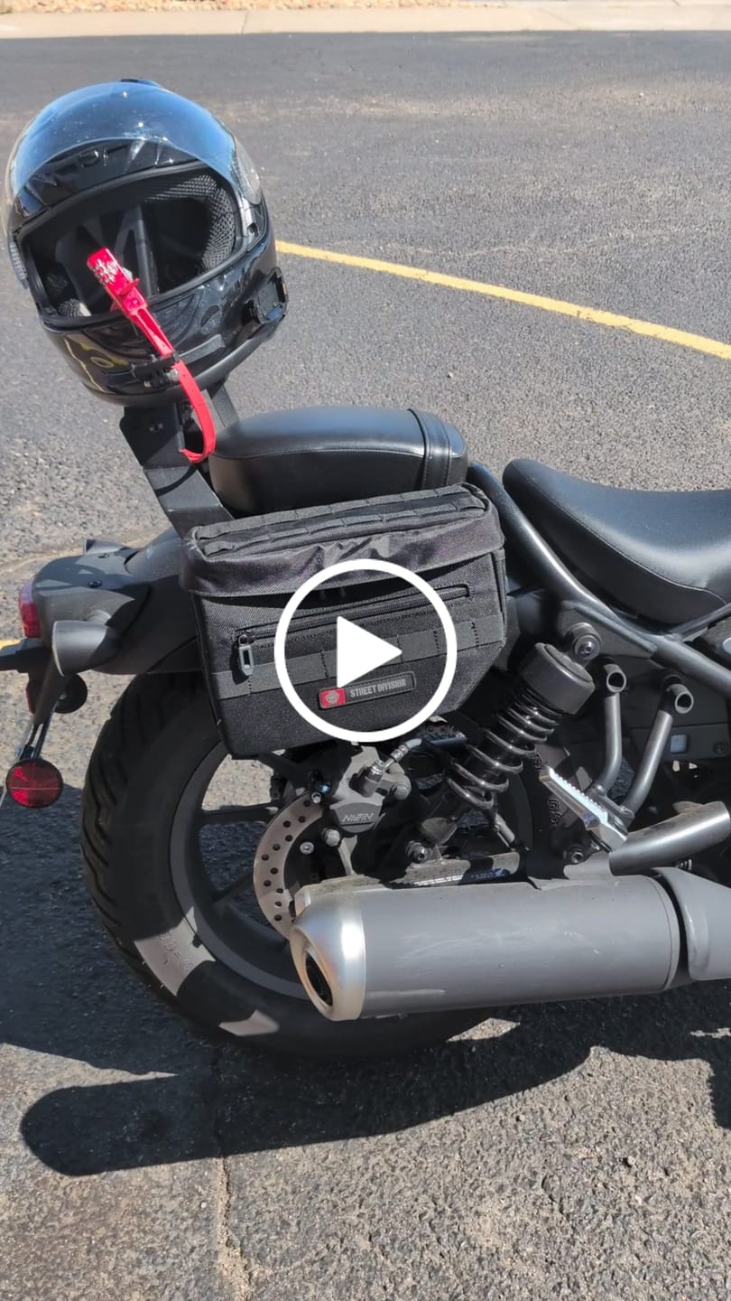 Customer video review of 10L - Patriot Small Honda Rebel 300 Throw Over Saddlebags