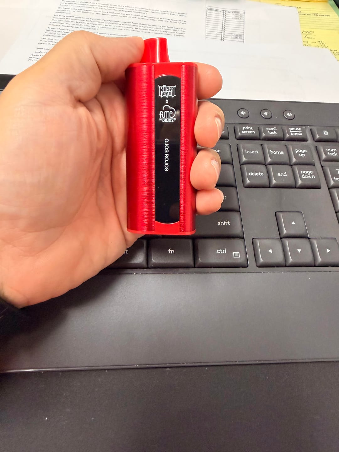 Customer photo review of Nicky Jam x Fume 10000 Puffs