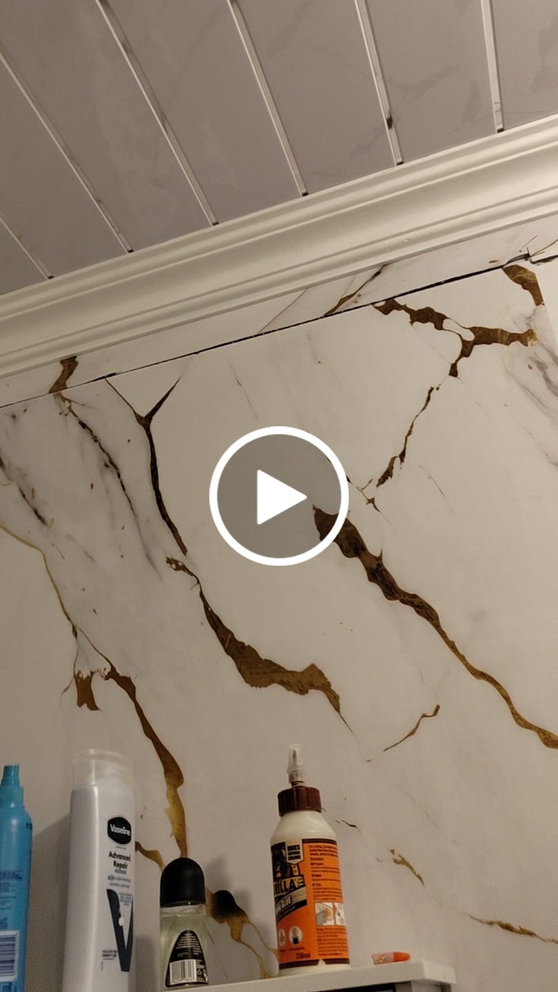 Customer video review of Premium Carrara White Marble Gloss Shower Wall Panel - 1M x 2.4M
