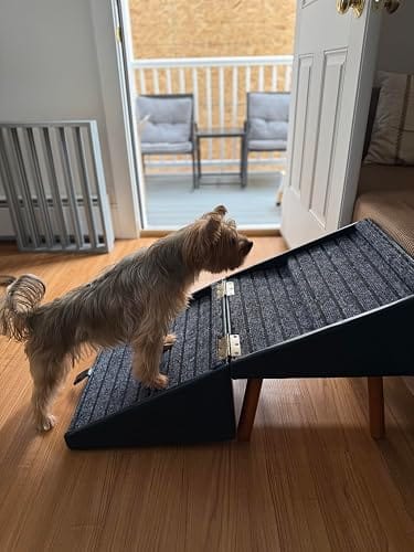 Customer photo review of 2-in-1 Foldable Dog Stairs Ramp for Bed and Couch
