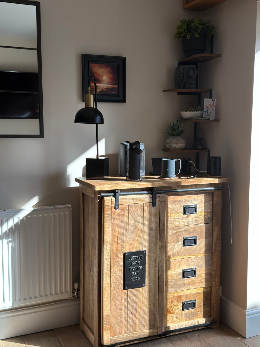 Customer photo review of Mayfair Matt Black Domed Task Table Lamp