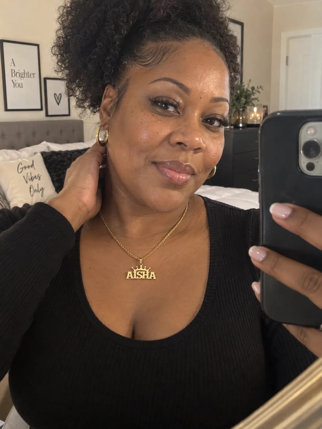 Customer photo review of Personalized Crown Name Necklace