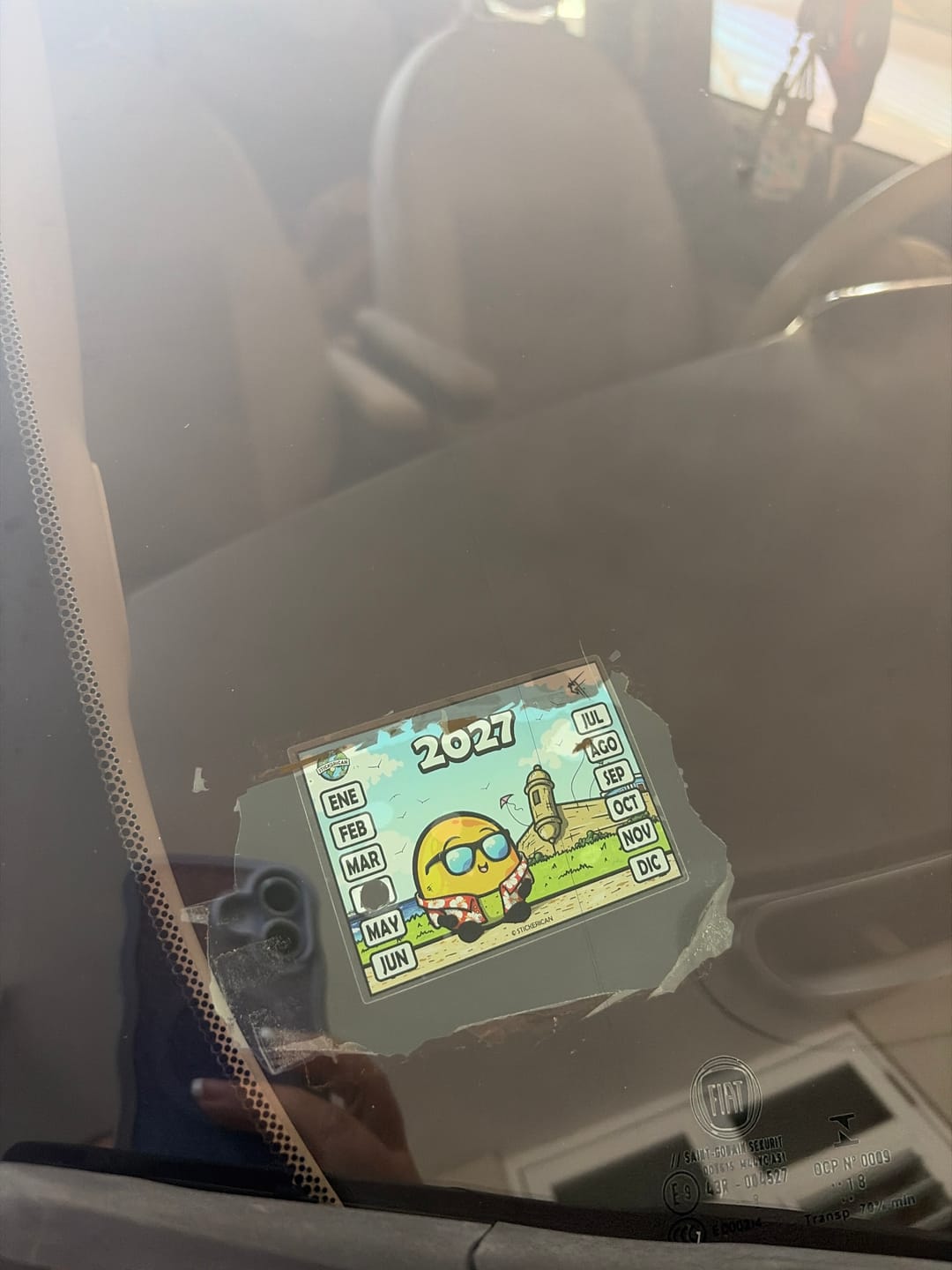 Customer photo review of Queni en el Viejo San Juan - Marbete Sticker