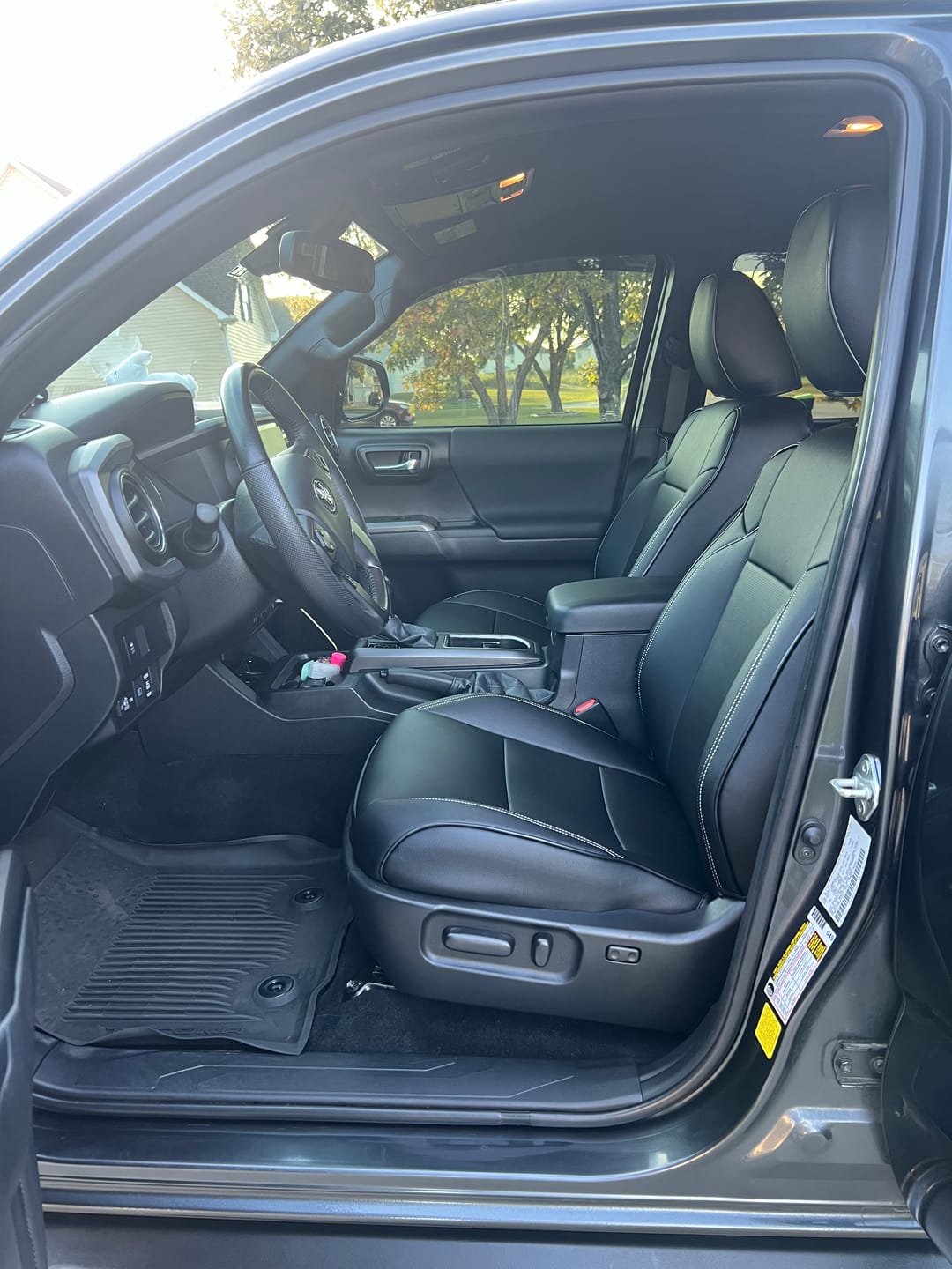 Customer photo review of 2016-23 Toyota Tacoma Custom Leather Seat Covers