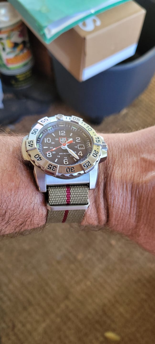 Customer photo review of Five Eye Nylon Watch Strap - Stripe