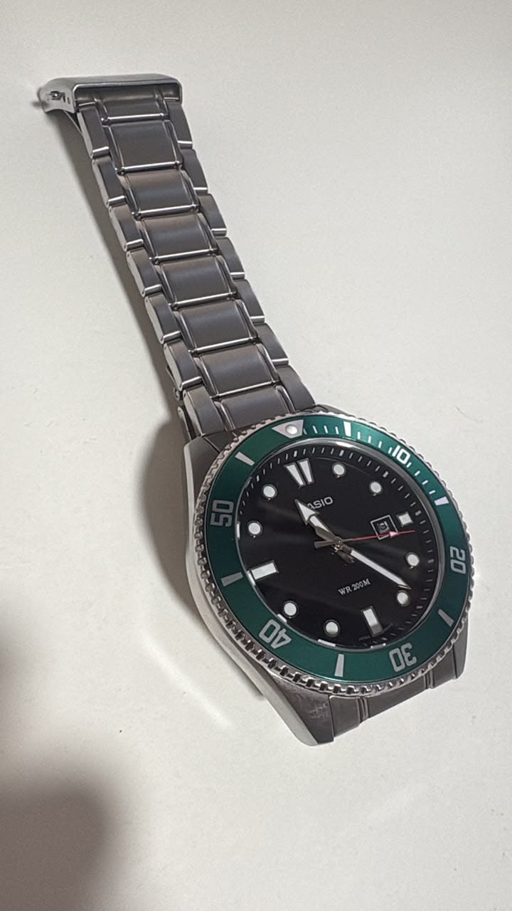 Customer photo review of Reloj Casio Submariner Marlin Duro MDV-107D-3AV Kermit Buceo