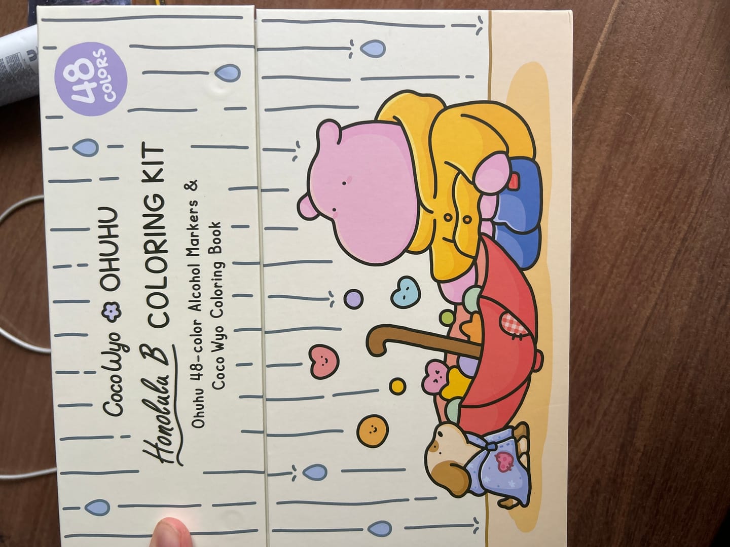 Customer photo review of Ohuhu x Coco Wyo Cozy Mood Coloring Kit, Honolulu B 48 Colors Alcohol Markers with Brush & Fine Dual Tips, Coloring Book with Mood Tracker Pages