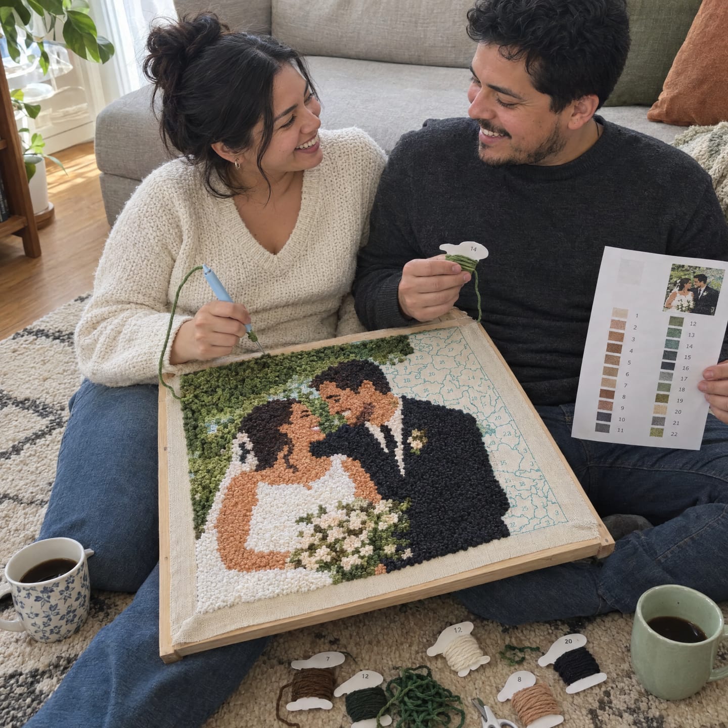 Customer photo review of Custom Punch Needle Kit - Turn Your Photo Into a Handmade Portrait