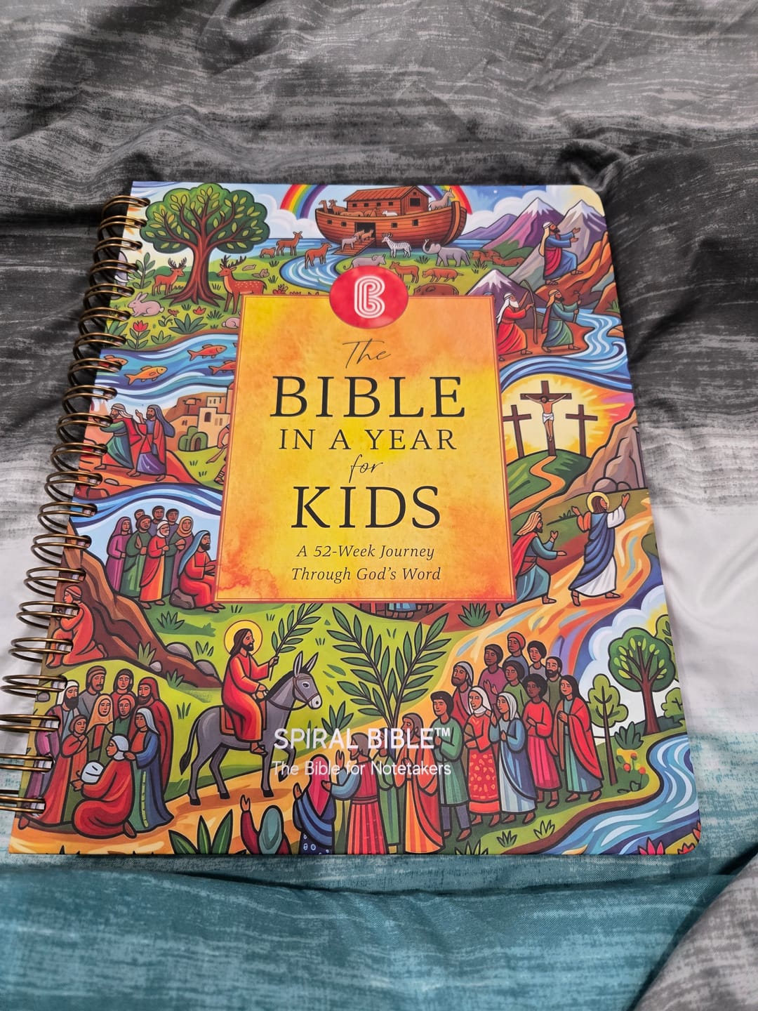 Customer photo review of The Bible In A Year For Kids: A 52-Week Journey Through God's Word
